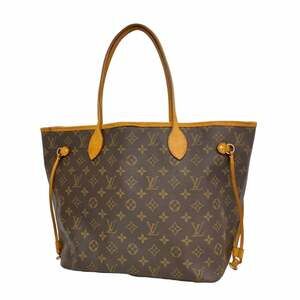 LOUIS VUITTON Authentic Brown Monogram Neverfull MM Tote Bag